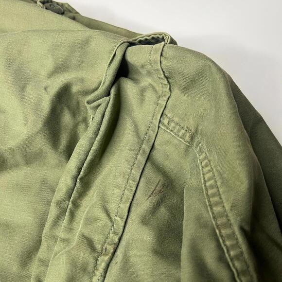 70s Vintage M-65 Military Field Jacket OG-107 Green Sz L (Approx) Scovill Zip - Picture 10 of 13